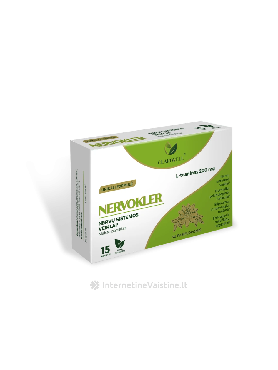 CLARIWELL NERVOKLER kaps. N15 | internetinevaistine.lt