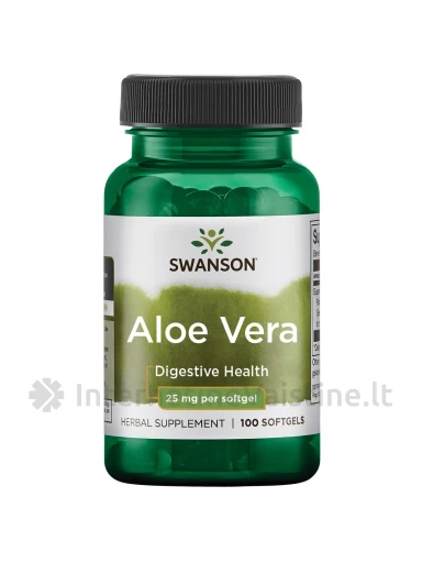 SWANSON, Aloe Vera, 100 minkštų kapsulių, N1 | internetinevaistine.lt