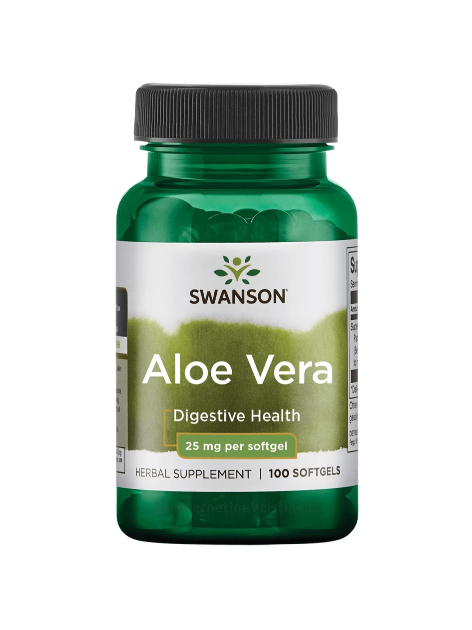 SWANSON, Aloe Vera, 100 minkštų kapsulių, N1 | internetinevaistine.lt
