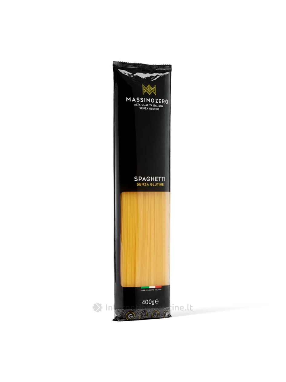 MASSIMO ZERO SPAGHETTI - spagečiai be glitimo, 400g | internetinevaistine.lt