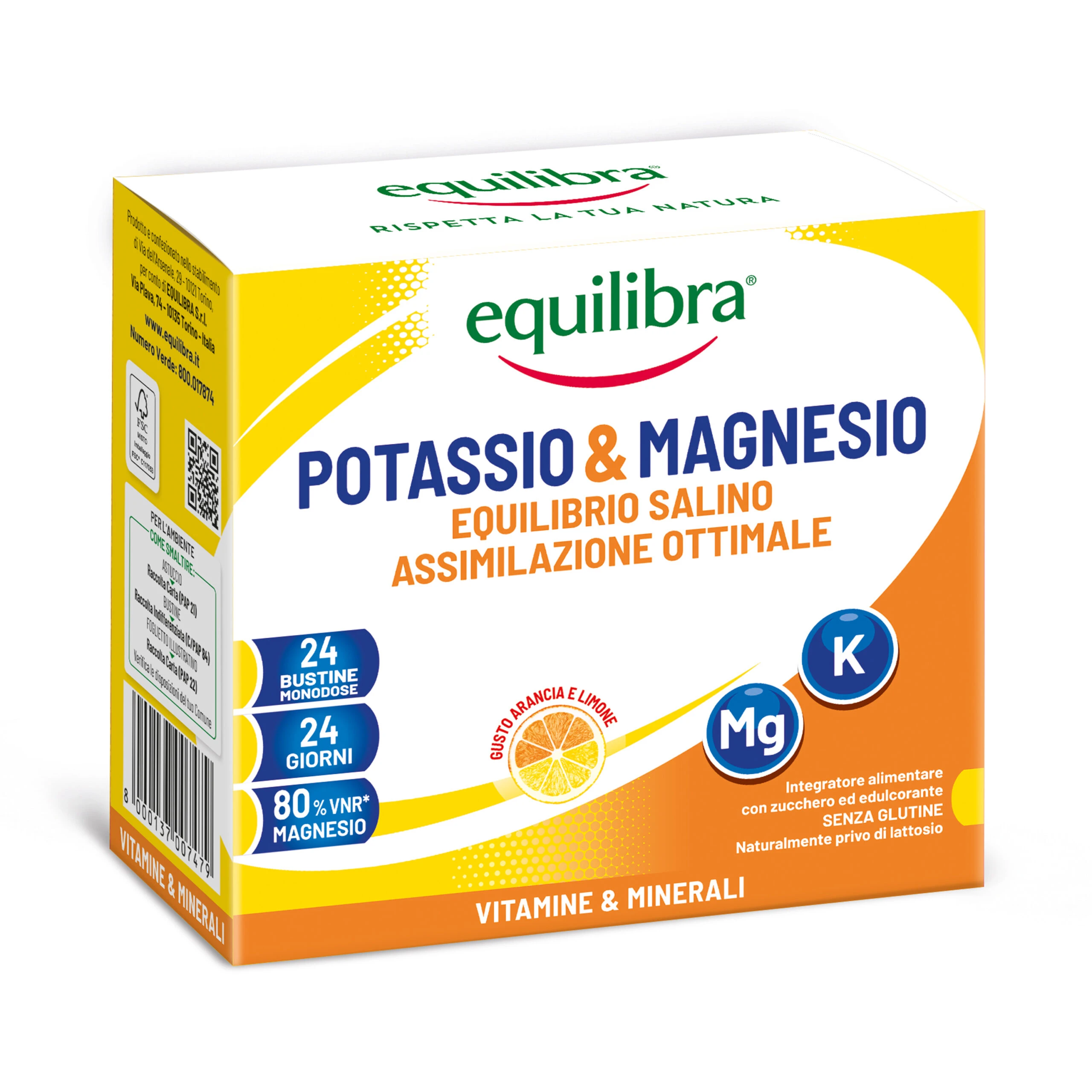 EQUILIBRA, kalis ir magnis Potassium & Magnesium pak. N24
