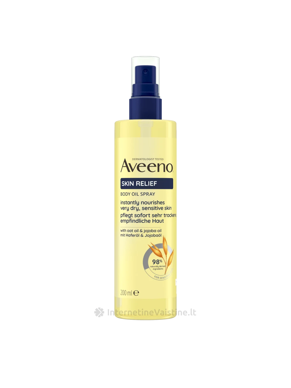AVEENO Skin Relief purškiamas kūno aliejus, 200ml, Vnt | internetinevaistine.lt