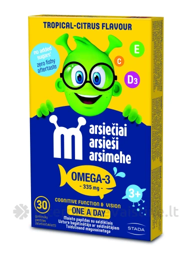 MARSIEČIAI OMEGA-3, 30 guminukų | internetinevaistine.lt