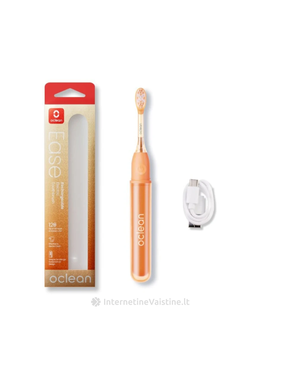 OCLEAN Ease Orange elektrinis dantų šepetėlis N1, Vnt | internetinevaistine.lt