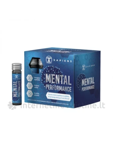 SAPIENS Mental Performance gėrimų dozių 11ml N20 | internetinevaistine.lt