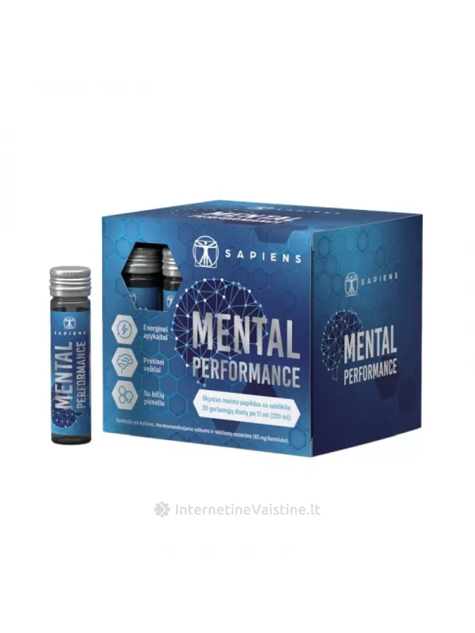 SAPIENS Mental Performance gėrimų dozių 11ml N20 | internetinevaistine.lt