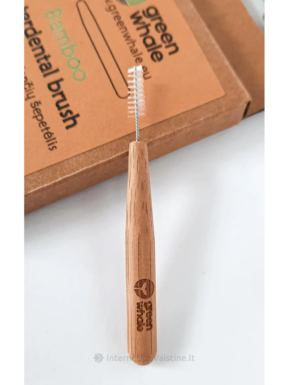 GREEN WHALE Dantų šep. bambuk. tarpd. 2mm N8, 8 vnt. | internetinevaistine.lt