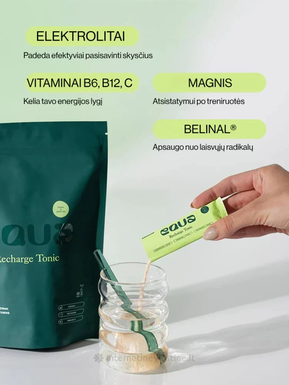 Elektrolitų gėrimas EQUA žaliosios arbatos ir citrinų skonio, 20 paketėlių | internetinevaistine.lt