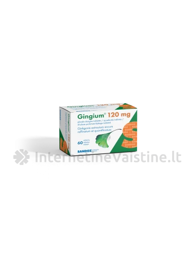 GINGIUM 120 mg plėvele dengtos tabletės N60 | internetinevaistine.lt