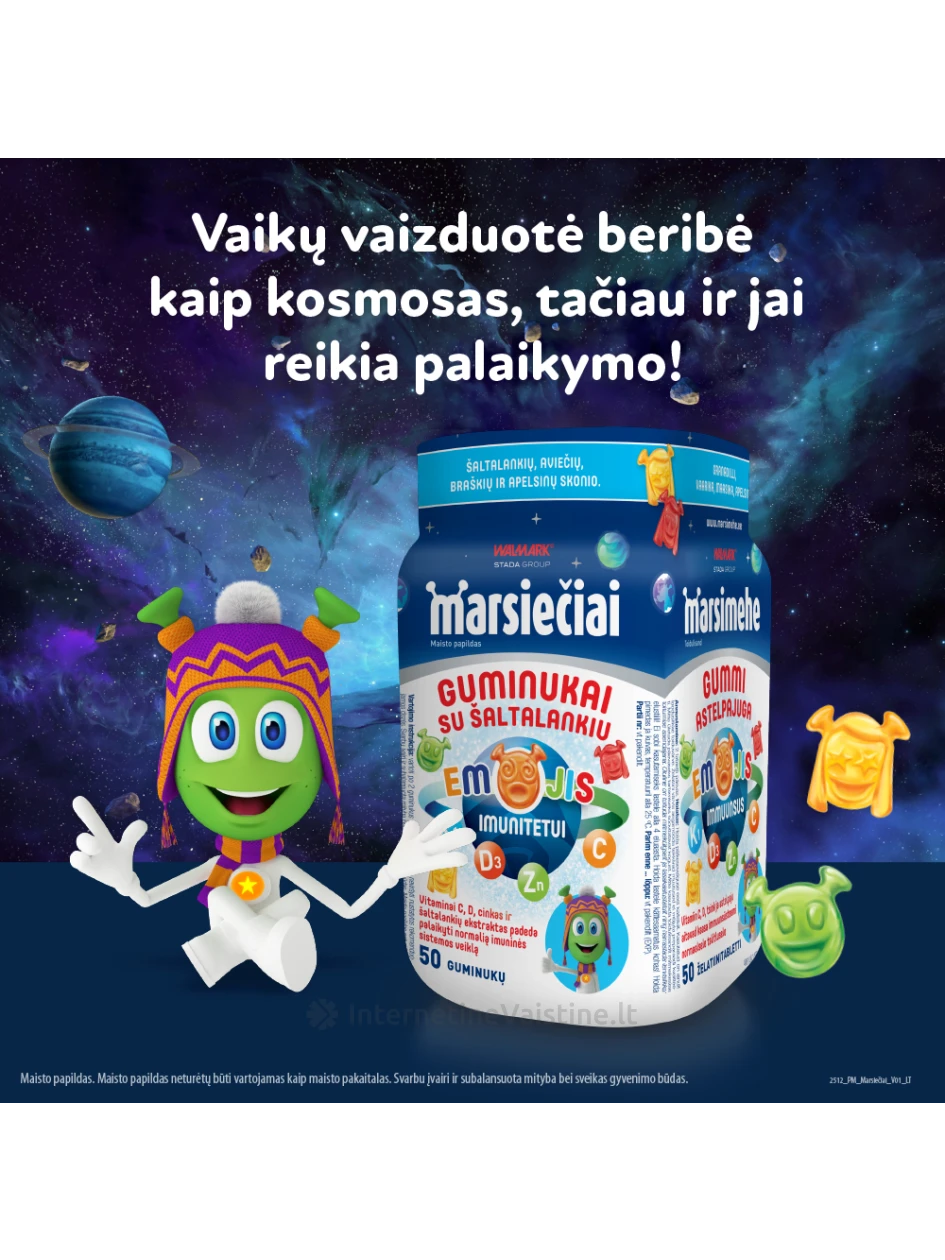 MARSIEČIAI guminukai Emoji su šaltalankiu N50, . | internetinevaistine.lt
