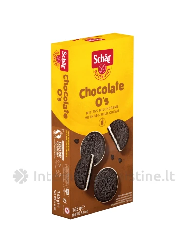 Schär CHOCOLATE O'S - sausainiai su vaniliniu pertepimu be glitimo, 165g | internetinevaistine.lt