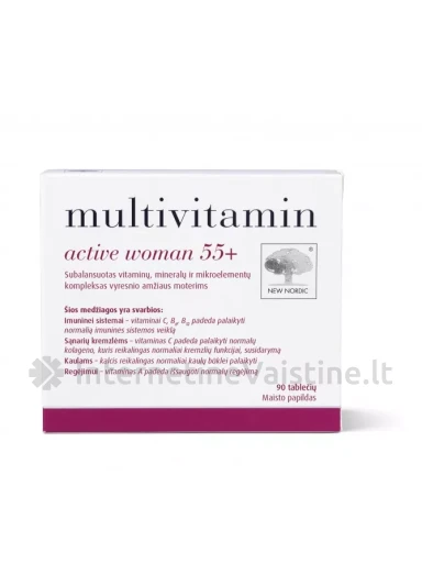NEW NORDIC MULTIVITAMINAI MOTERIMS 55+ TAB. N90 | internetinevaistine.lt