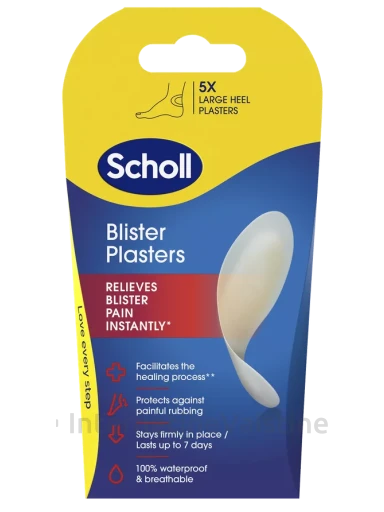 SCHOLL užkulnių pūslių pleistrai, dideli, 5 vnt. | internetinevaistine.lt