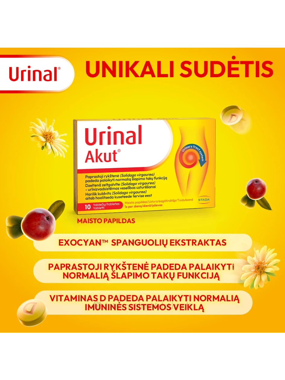 WALMARK URINAL Idelyn Akut tab. N10 | internetinevaistine.lt