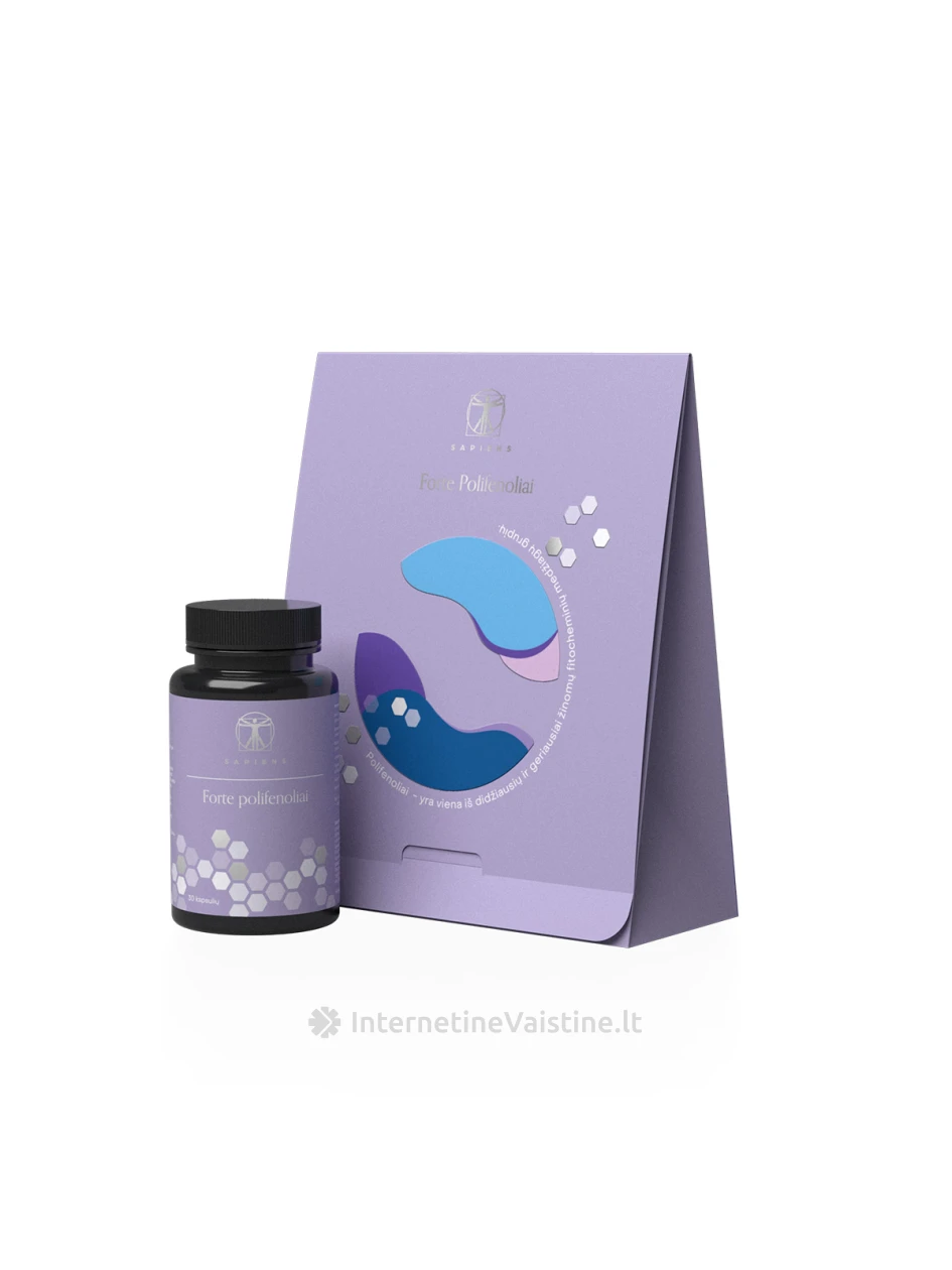 SAPIENS Forte Polifenoliai minkšt. kaps. N60, 60 vnt. | internetinevaistine.lt