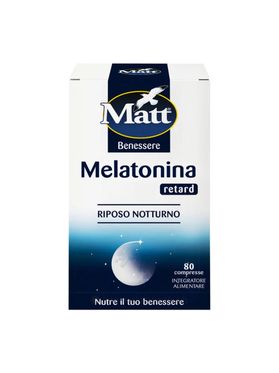 MATT Melatonina retard, maisto papildas su melatoninu, 80 tablečių | internetinevaistine.lt