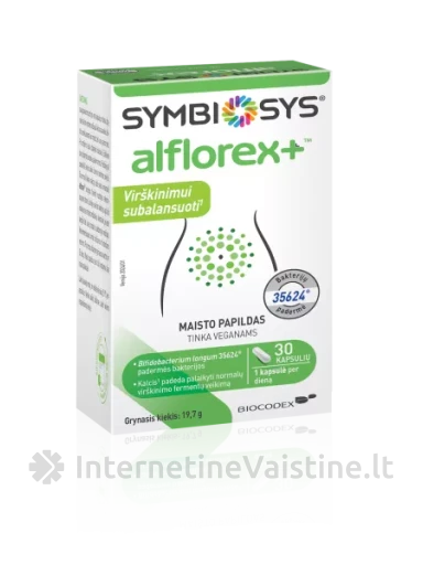 SYMBIOSYS maisto papildas ALFLOREX+, 30 kapsulių | internetinevaistine.lt