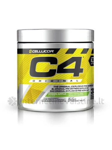 Cellucor® C4® Energetinis prieš treniruotę Original 195g Green Apple, N1 | internetinevaistine.lt