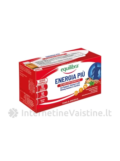 EQUILIBRA maisto papildas energijai ENERGIA PIU, kolos skonio 15ml skyst. N10 | internetinevaistine.lt