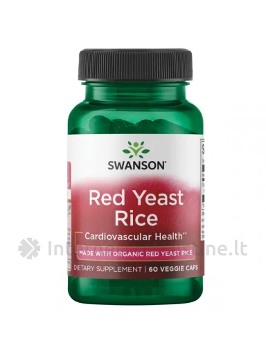 SWANSON Raudonųjų mielių ryžiai 600mg kaps. N100 | internetinevaistine.lt