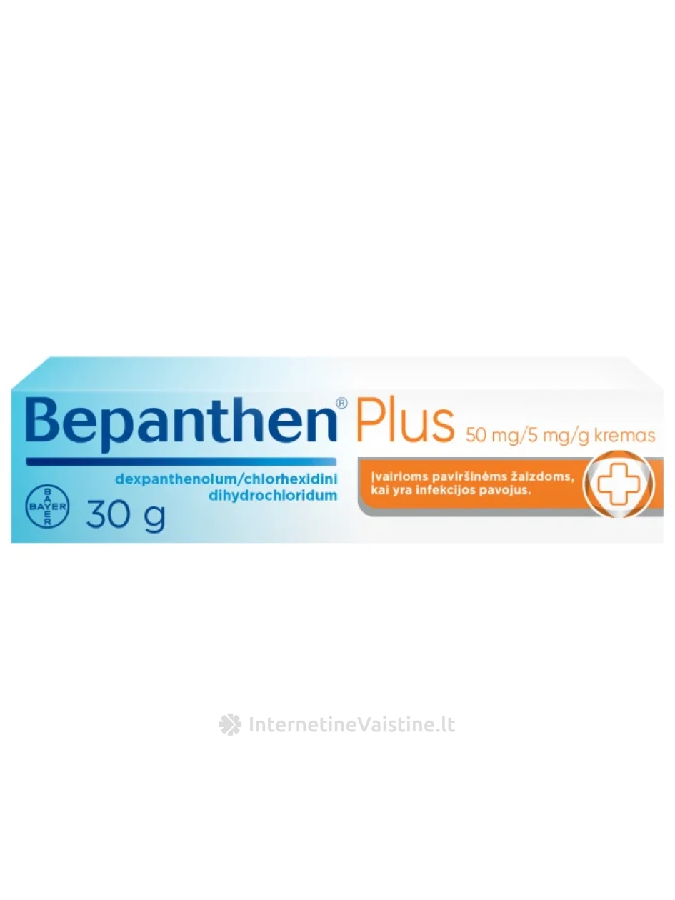 BEPANTHEN PLUS CREAM 5% 30G | internetinevaistine.lt