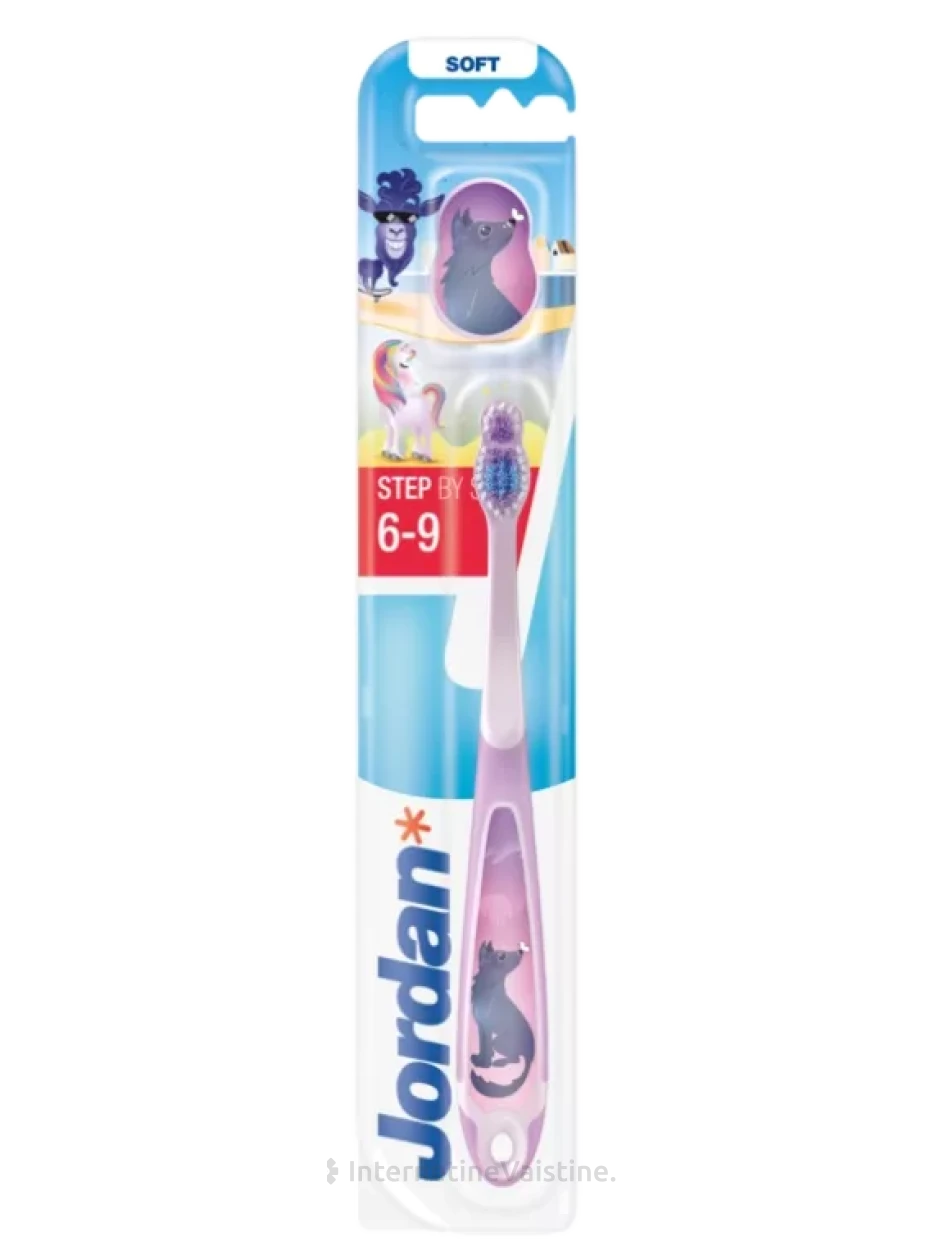 JORDAN Step (6-9) Soft dantų šepetėlis, 1 vnt., Vnt | internetinevaistine.lt