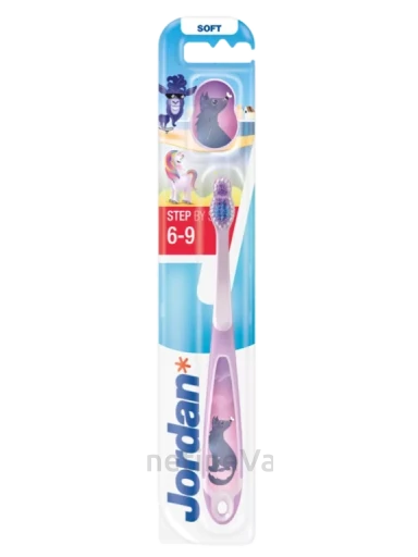 JORDAN Step (6-9) Soft dantų šepetėlis, 1 vnt., Vnt | internetinevaistine.lt