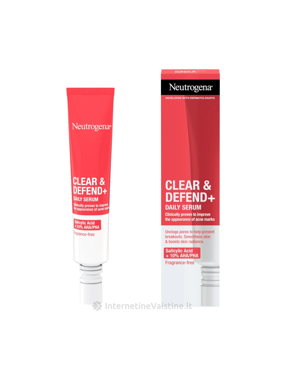 NEUTROGENA Clear Defend+ Daily kasdienis serumas, 30 ml | internetinevaistine.lt