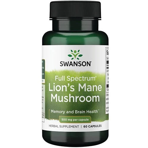 SWANSON LION`S MANE (Liūto karčiai) 500mg kaps., N60
