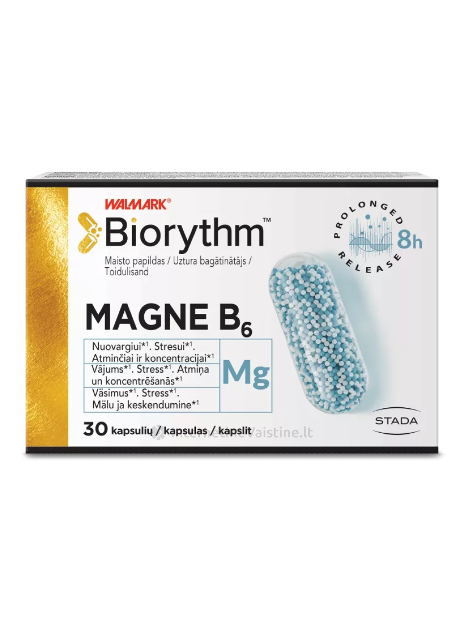 BIORYTHM Magne B6 kaps. N30 | internetinevaistine.lt
