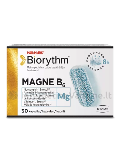 BIORYTHM Magne B6 kaps. N30 | internetinevaistine.lt