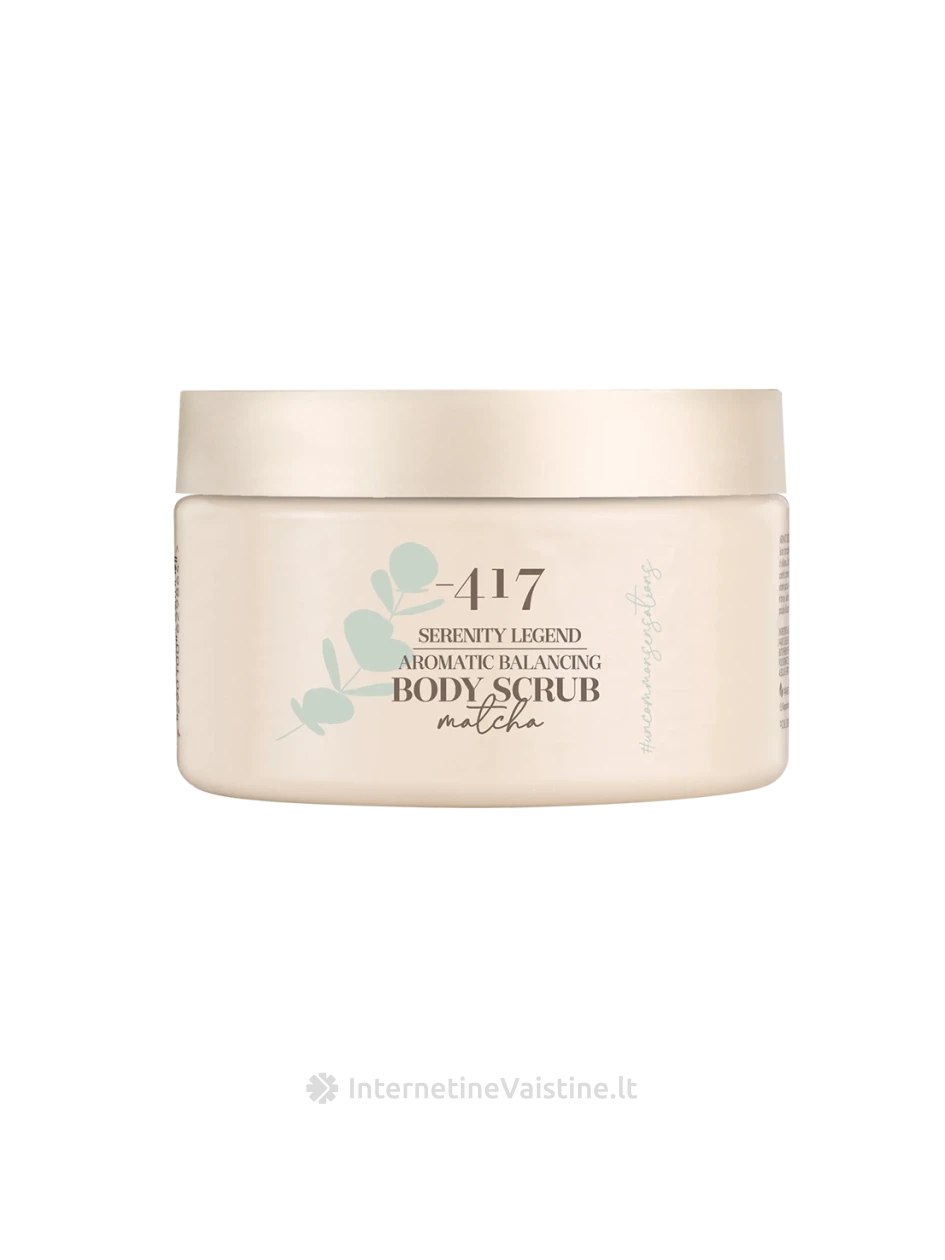 MINUS 417 Serenity Lengend Aromatic Balancing Body Scrub Aromatinis balansuojantis kūno šveitiklis – Matcha – 450gr, Vnt | internetinevaistine.lt