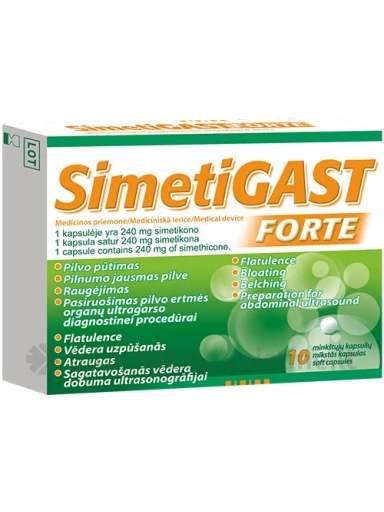 SIMETIGAST FORTE 240MG, 10 kapsulių | internetinevaistine.lt