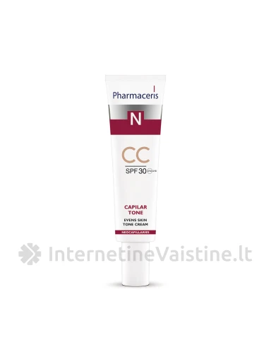 PHARMACERIS N,CAPILAR-TONE 40ml spalvą suvienod. kremas SPF30, N1 | internetinevaistine.lt