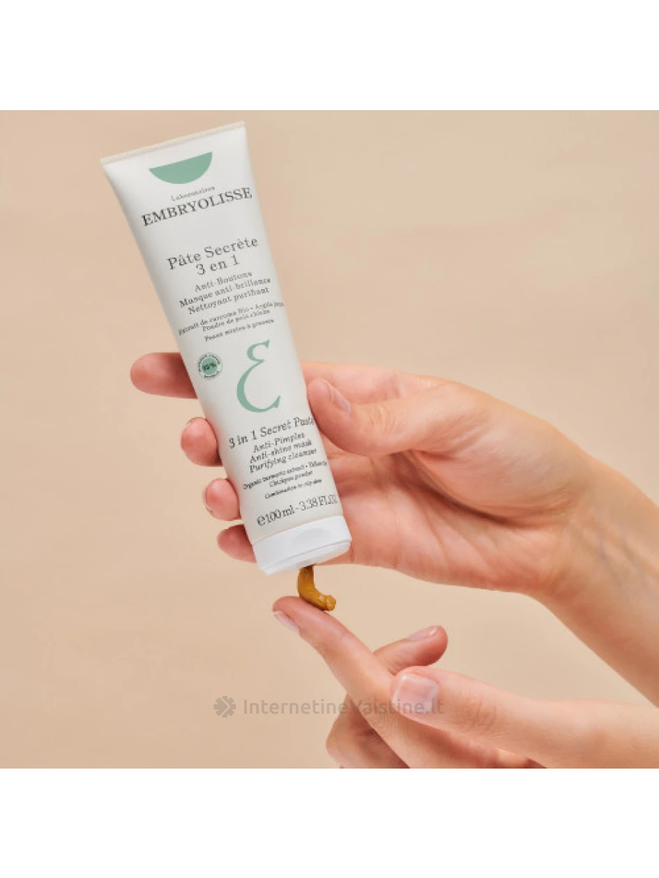EMBRYOLISSE Secret Paste 3in1 daugiafunkcinė pasta riebiai, mišriai veido odai, 100 ml, Vnt | internetinevaistine.lt