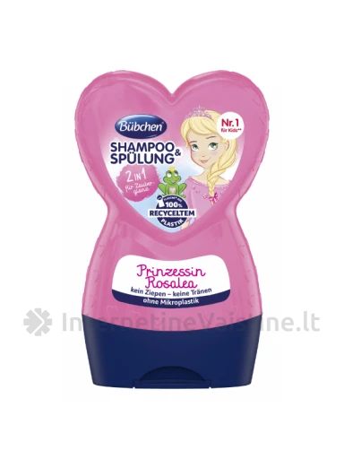 BUBCHEN Kids šampūnas-balzamas princesė Rozalea, 230 ml, 230 ml | internetinevaistine.lt