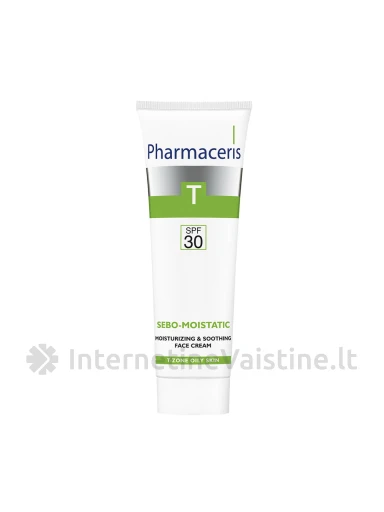 PHARMACERIS T,SEBO-MOISTATIC 50ml drėk.-ramin.kremas veidui SPF30, N1 | internetinevaistine.lt