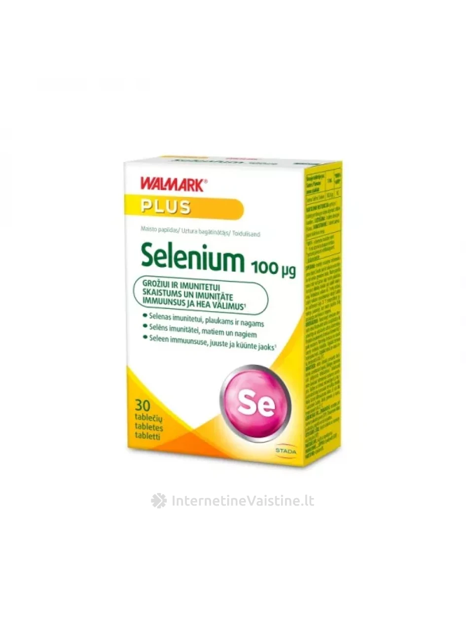 WALMARK maisto papildas SELENAS 100 mcg, N30 | internetinevaistine.lt