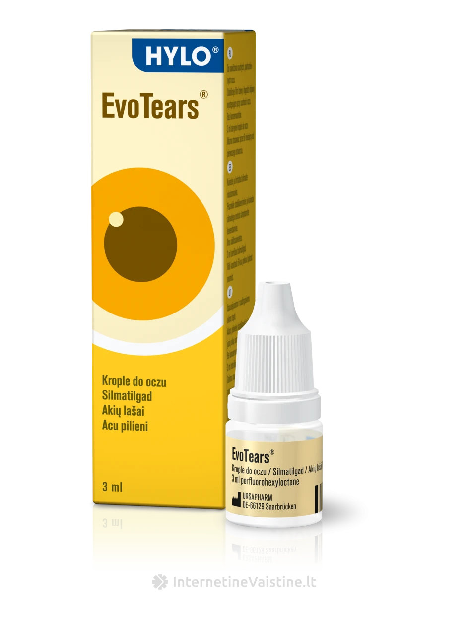 HYLO EVOTEARS akių lašai, 3 ml | internetinevaistine.lt
