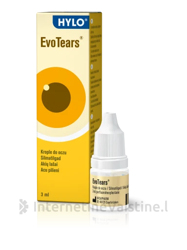 HYLO EVOTEARS akių lašai, 3 ml | internetinevaistine.lt