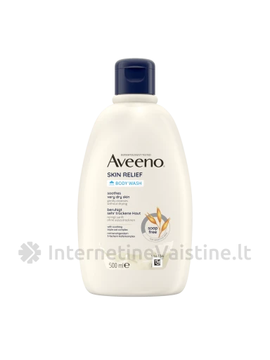 AVEENO Skin Relief drėkinamasis bekvapis kūno prausiklis, 500ml, Vnt | internetinevaistine.lt