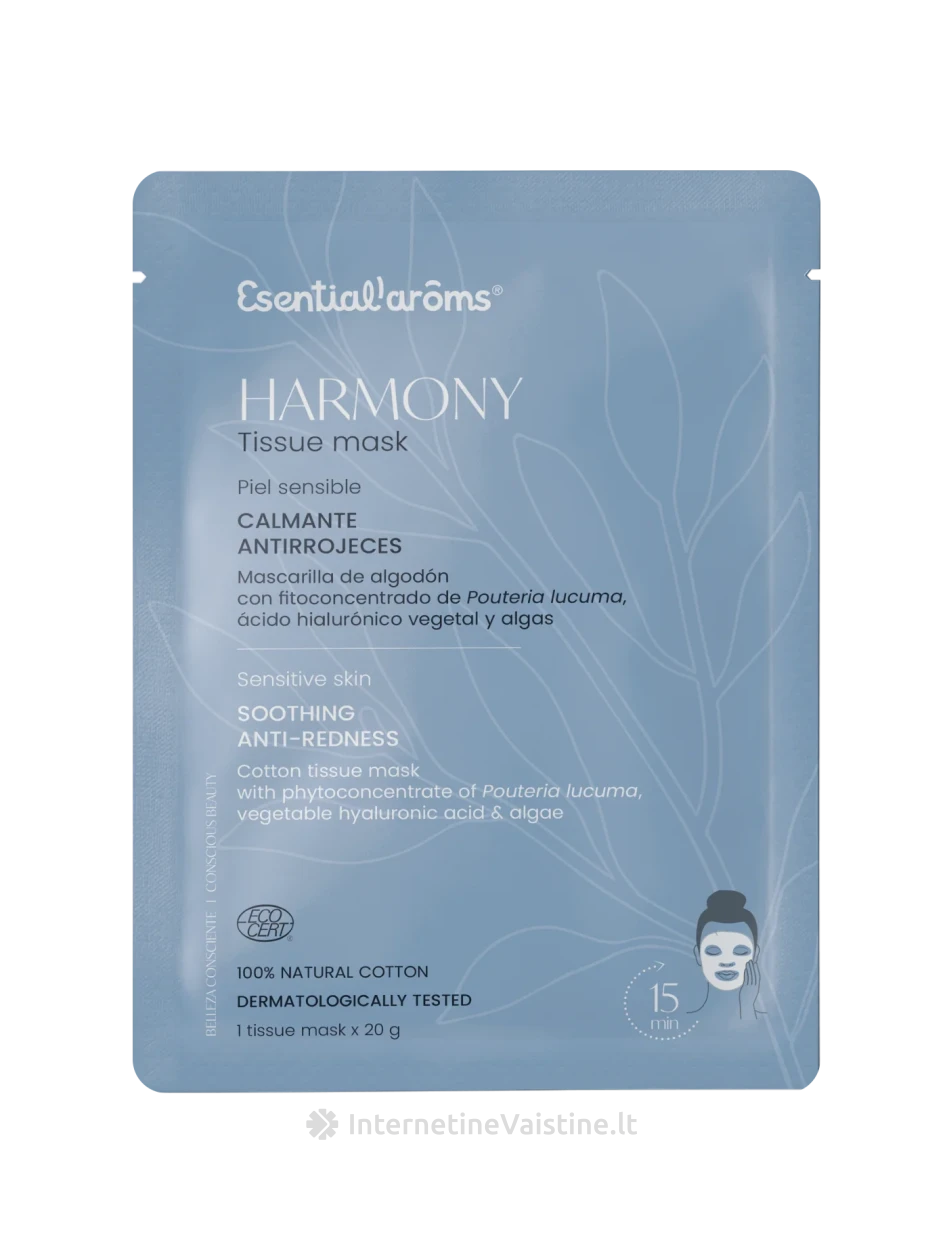 INTERSA HARMONY veido kaukė | Raminanti | Jautriai ir sudirgusiai odai, 20 g N1, Vnt | internetinevaistine.lt