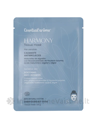 INTERSA HARMONY veido kaukė | Raminanti | Jautriai ir sudirgusiai odai, 20 g N1, Vnt | internetinevaistine.lt