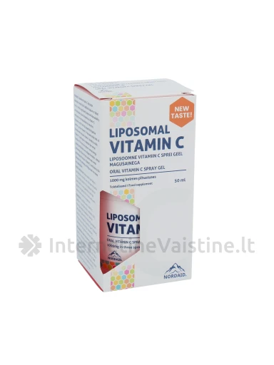 NORDAID VITAMINAS C LIPOSOMOSE, 1000mg, serumas, 50 paspaudimų, 50ml, N1 | internetinevaistine.lt