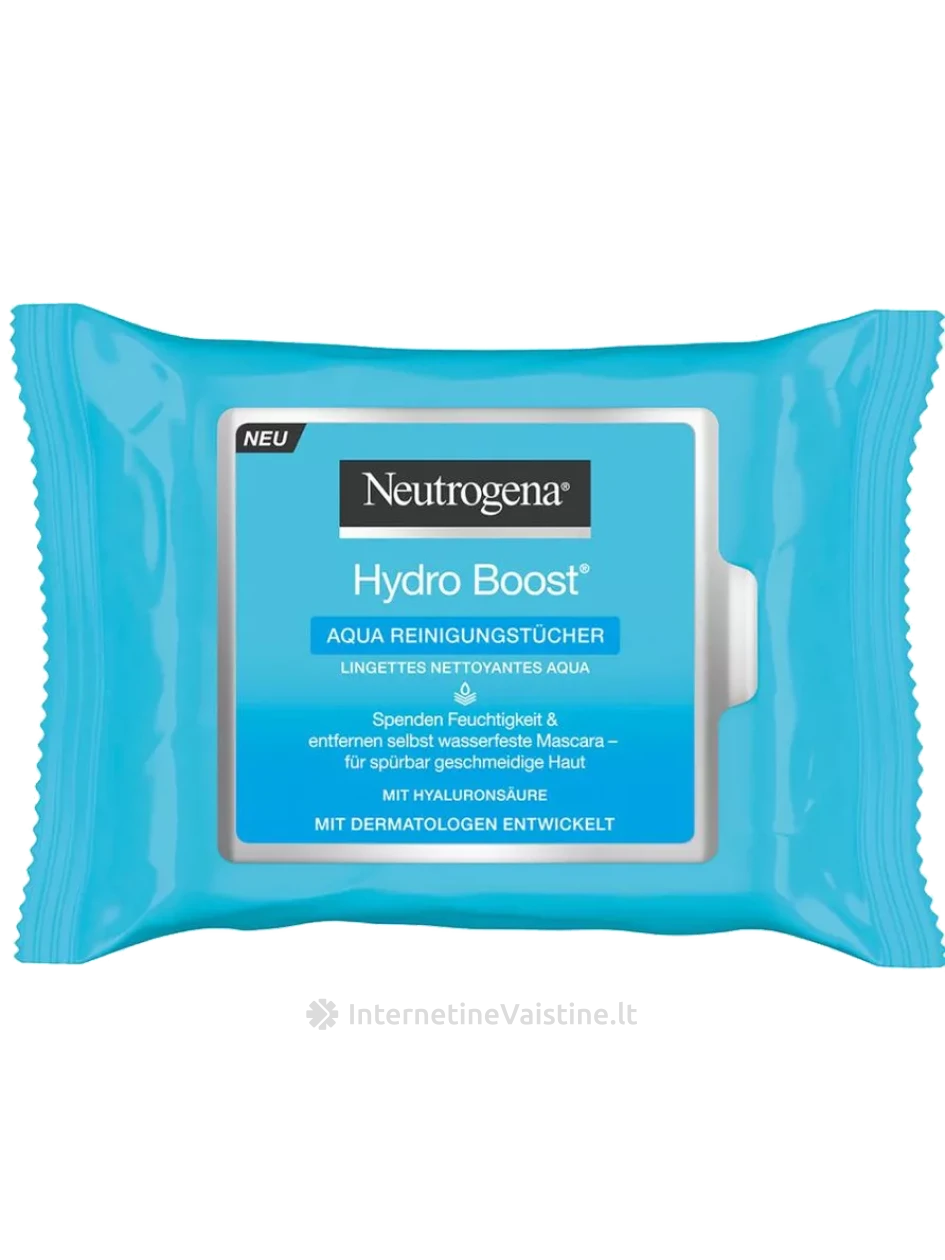 NEUTROGENA Hydro Boost drėgnos servetėlės, N25 | internetinevaistine.lt