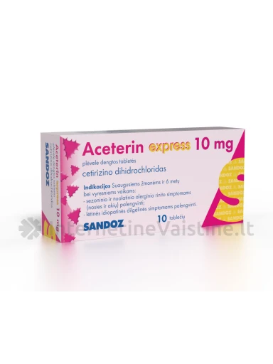 ACETERIN Express 10mg tab. N10 | internetinevaistine.lt