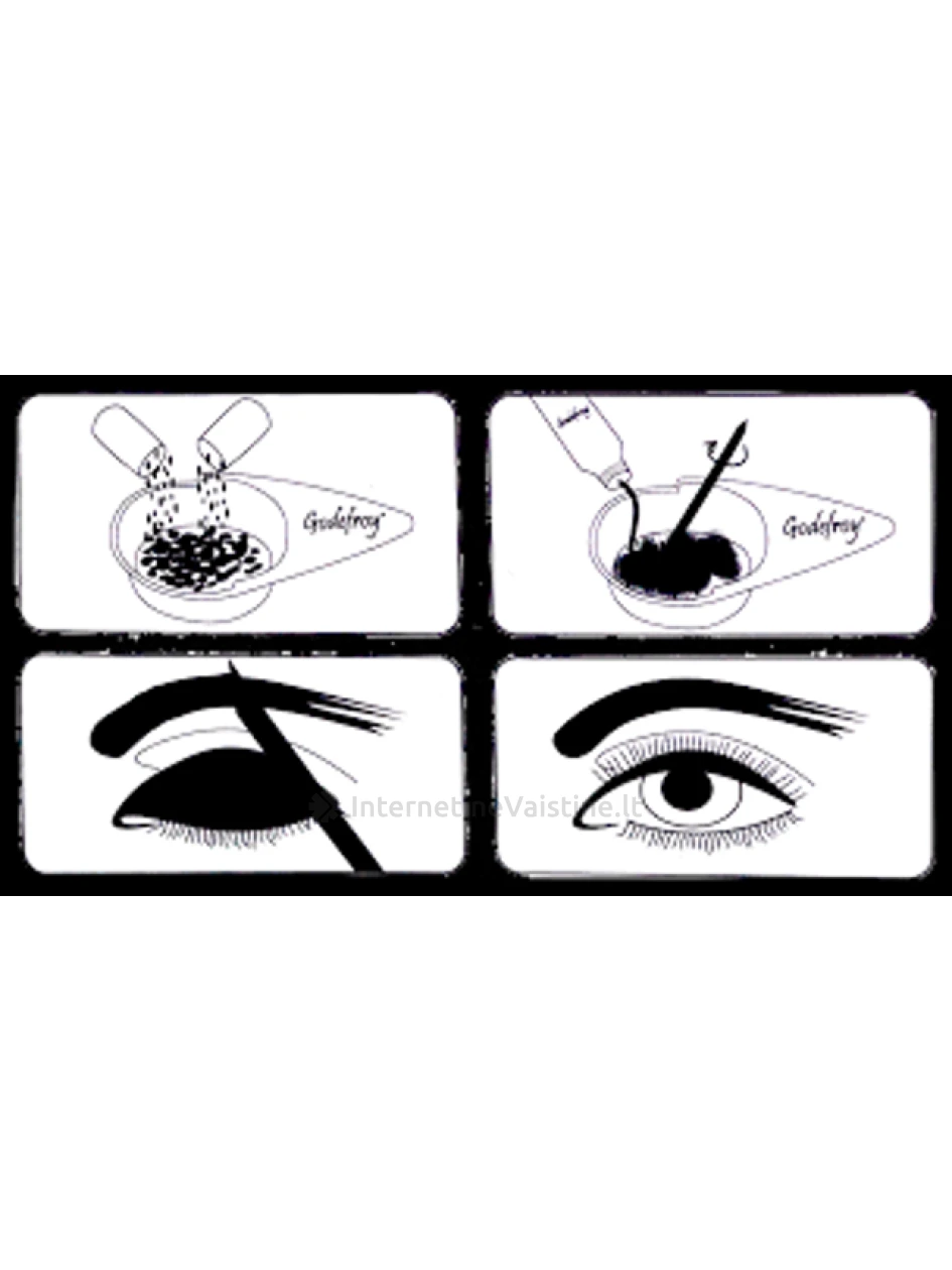 GODEFROY antakių dažymo rinkinys INSTANT EYEBROW TINT, (medium brown), ruda spalva N1, Vnt | internetinevaistine.lt