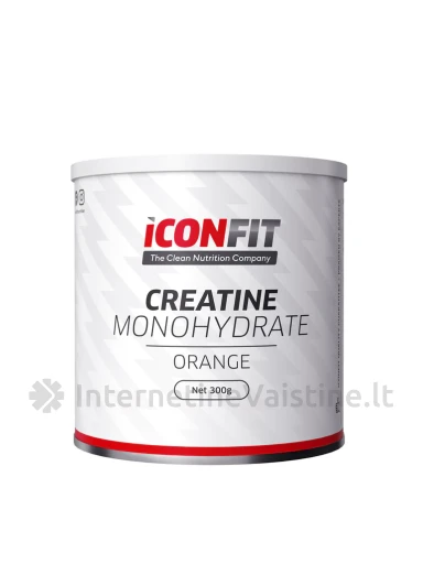 ICONFIT Micronised Creatine Monohydrate Orange milt., 300 g, Vnt | internetinevaistine.lt