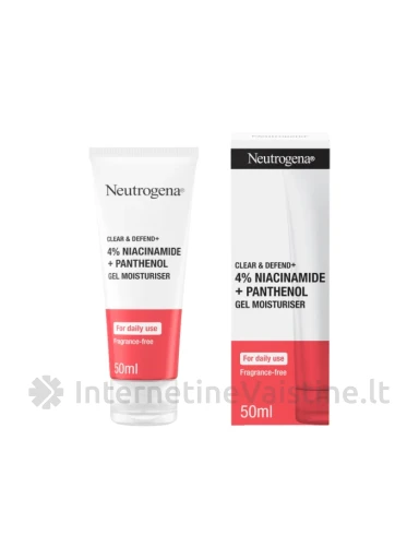 NEUTROGENA drėkinamasis gelis CLEAR & DEFEND+, 50 ml | internetinevaistine.lt