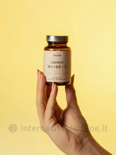 EQUA maisto papildas Vitaminas D3+K2+E, 30 kapsulių | internetinevaistine.lt